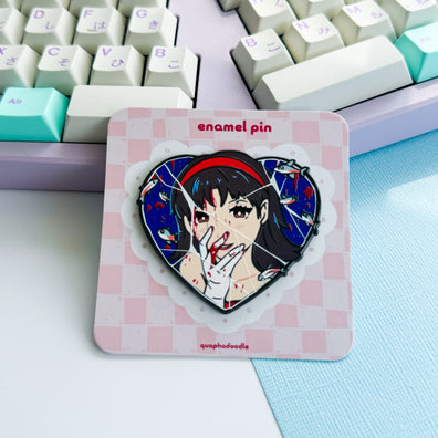 Mima Heart Portrait Pin